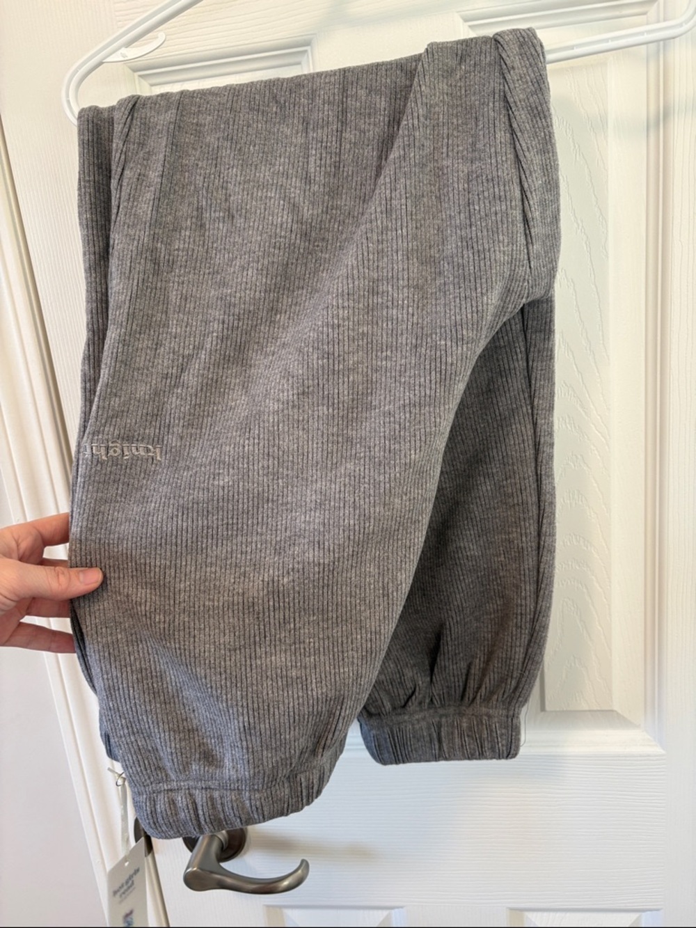 Knight Swim Gray Ribbed Jogger Pants